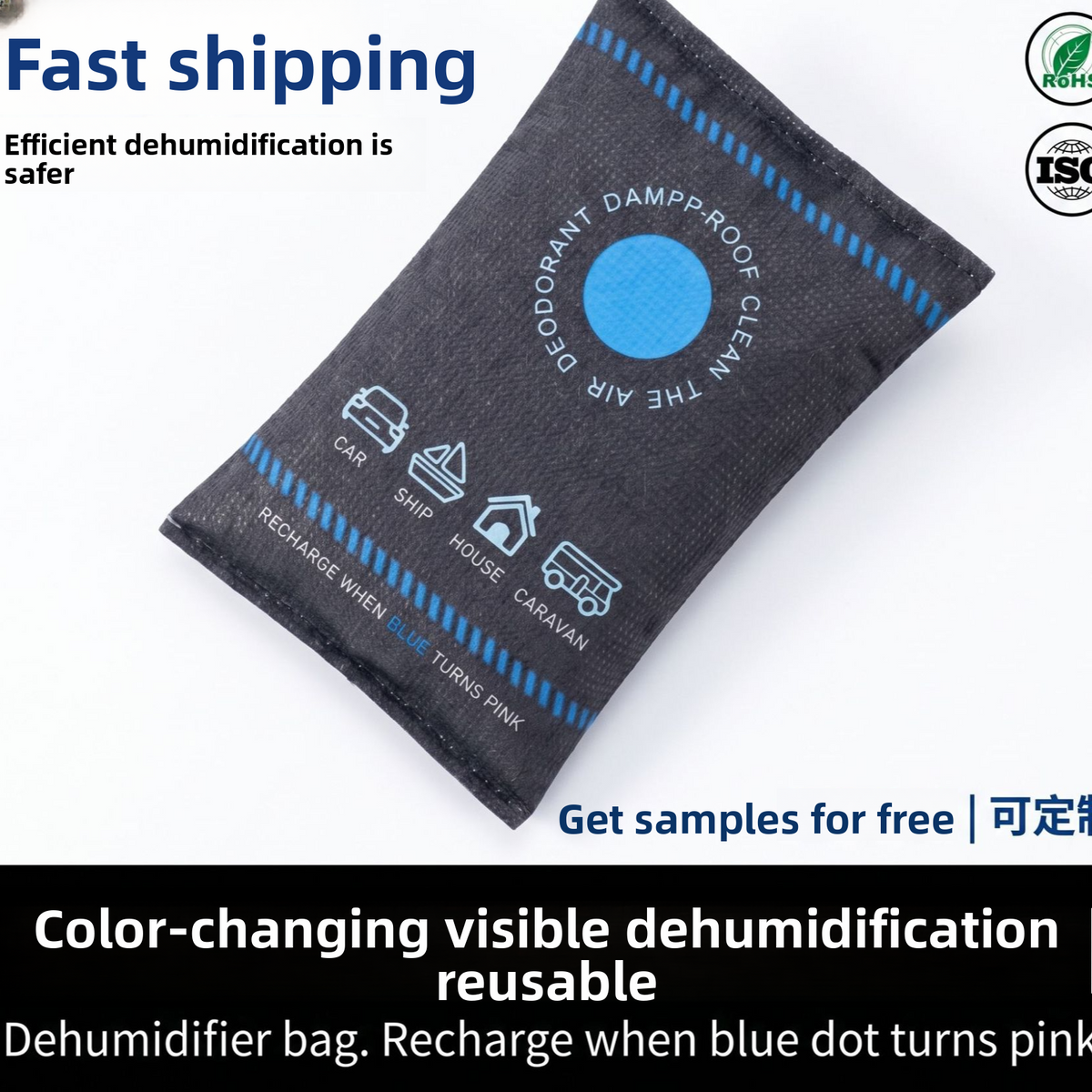 Reusable Color Changing Silica Gel Desiccant Bags