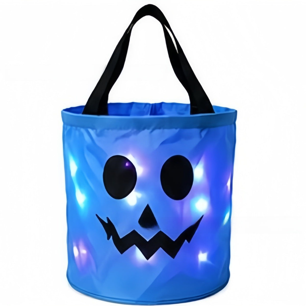 Halloween Glowing Pumpkin Candy Bucket with LED Lights