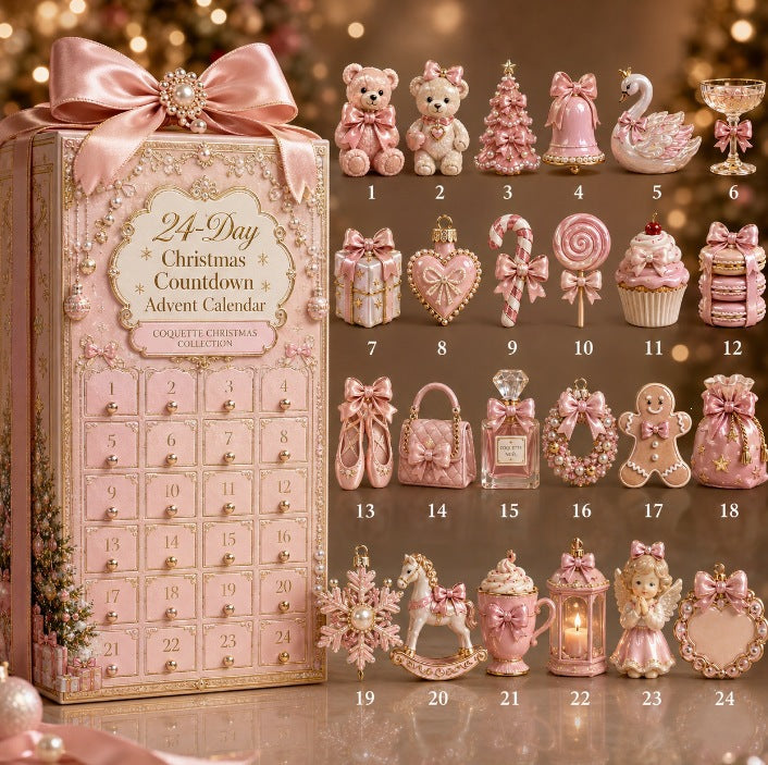 Christmas Advent Calendar Acrylic Blind Box Decoration Collectible Toy