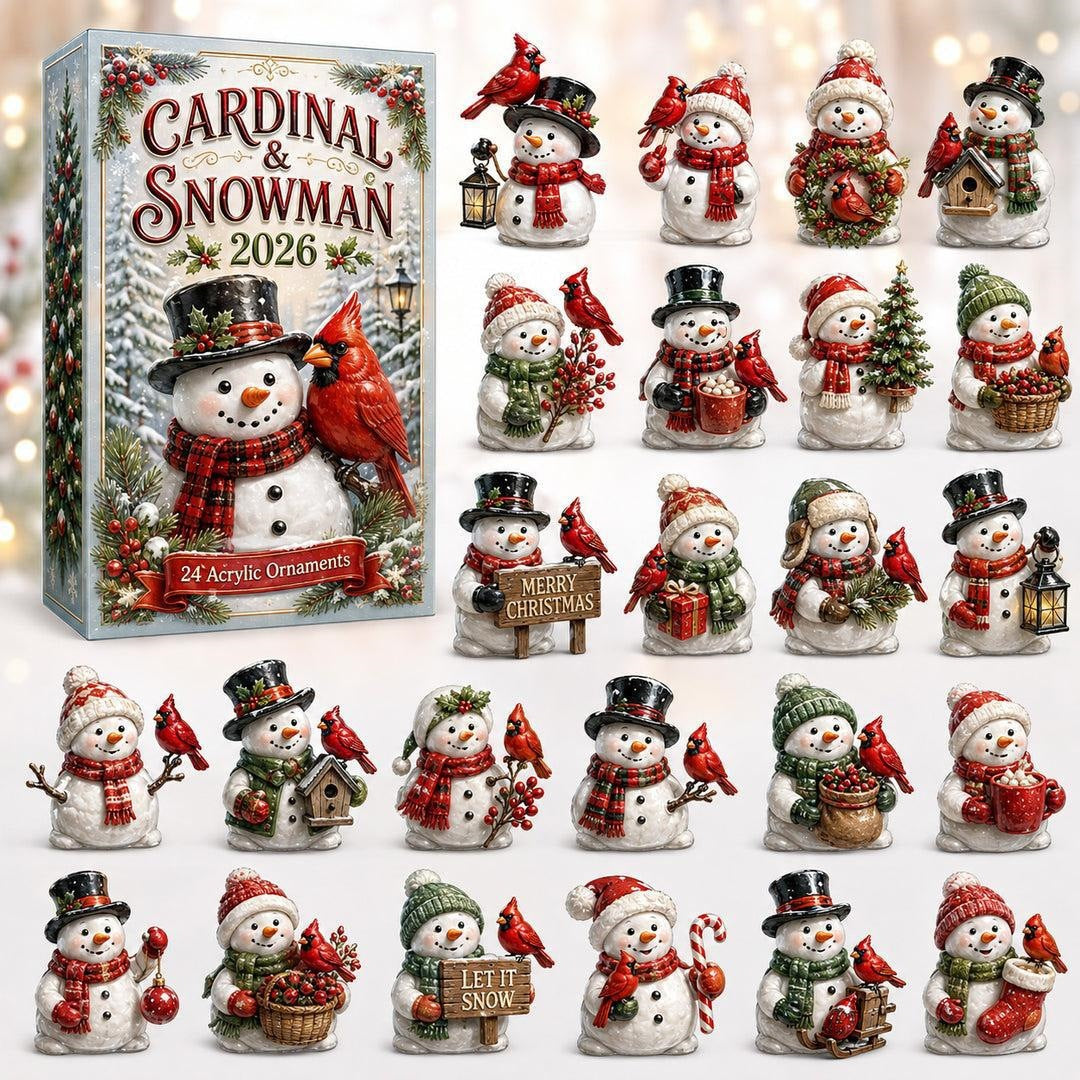 Christmas Advent Calendar Acrylic Blind Box Decoration Collectible Toy