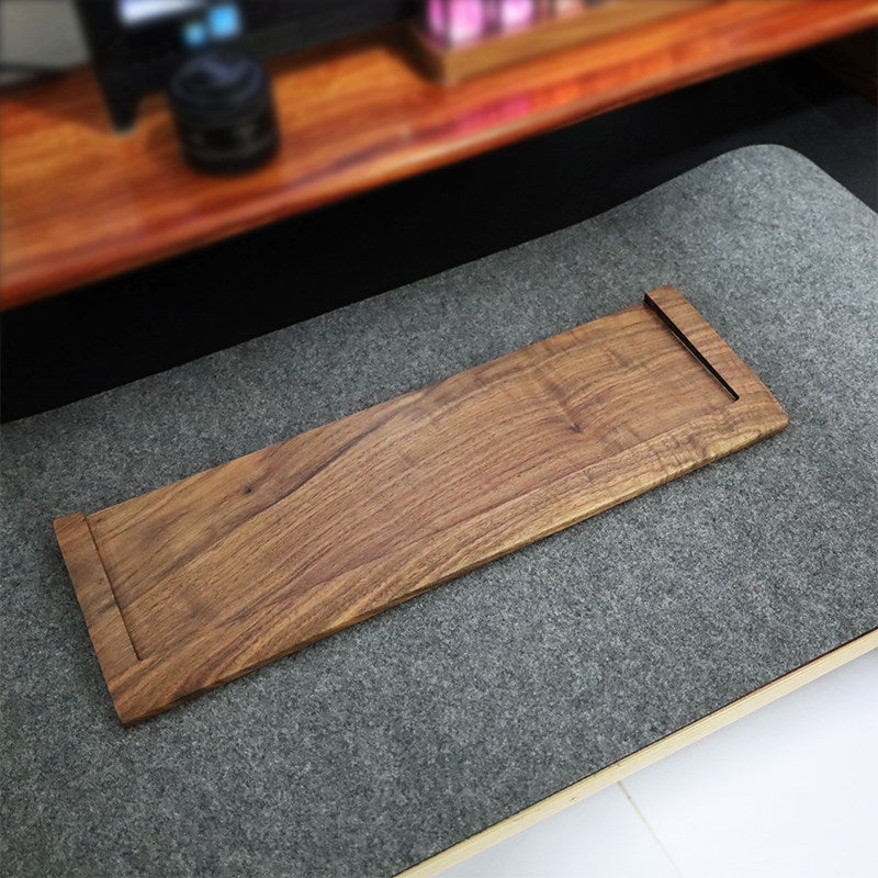 Walnut Wood Keyboard and Touchpad Stand with Wrist Rest
