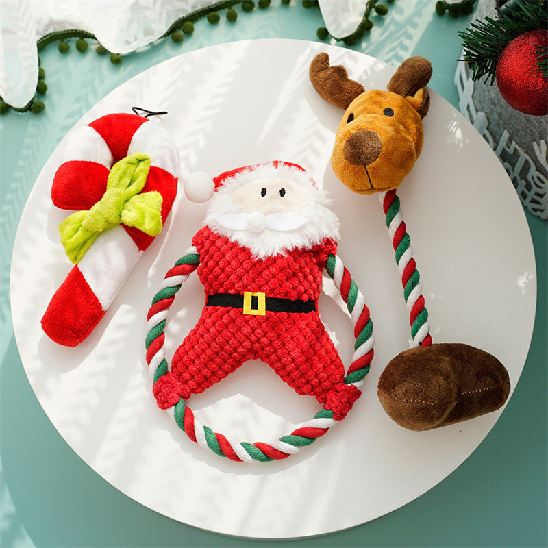 Christmas Plush Squeaky Dog Chew Toy