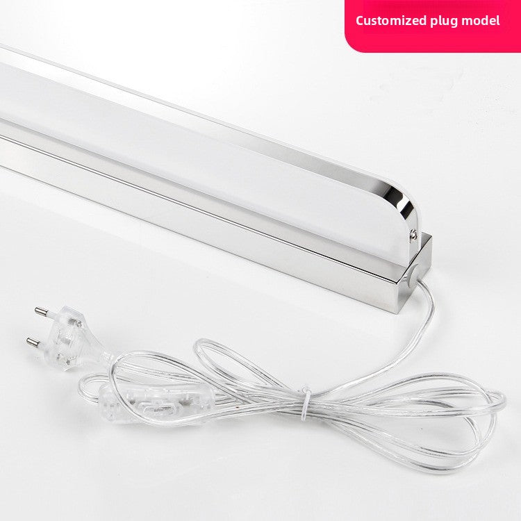 Wireless LED bathroom and toilet vanity light with mirror and wall lamp