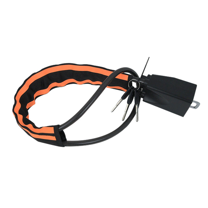 Retractable Steel Cable Car Steering Wheel Lock