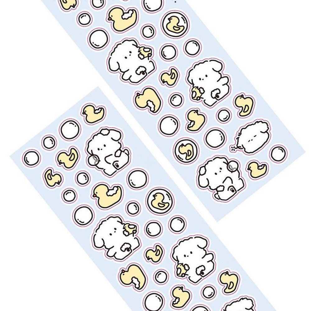 Cute Little White Dog Handbook Stickers