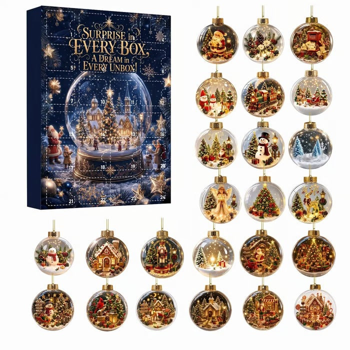 Christmas Advent Calendar Acrylic Blind Box Decoration Collectible Toy