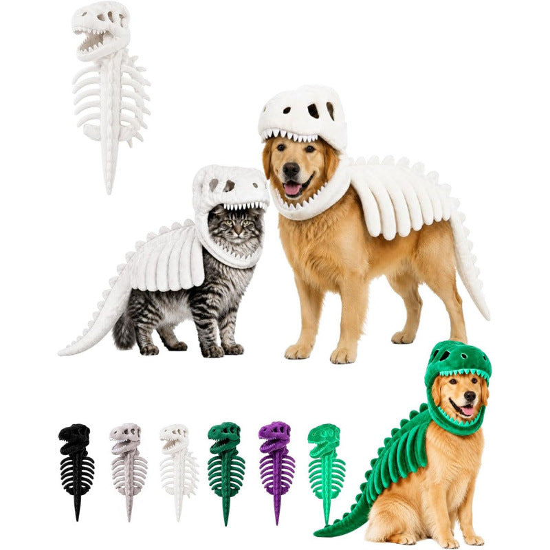Dinosaur Skeleton Plush Pet Costume