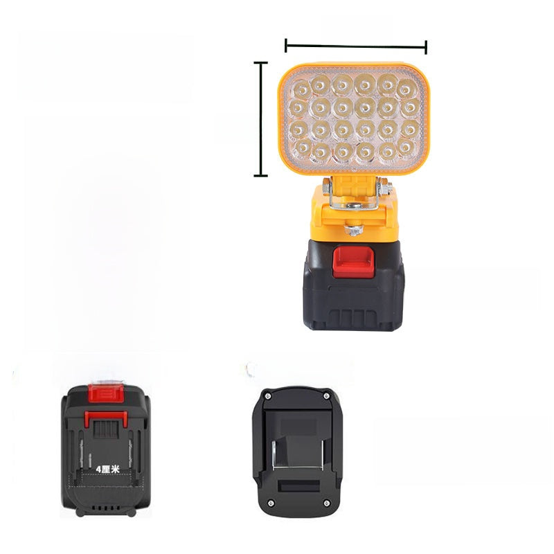 Portable Outdoor LED Work Light with Dual USB Charging