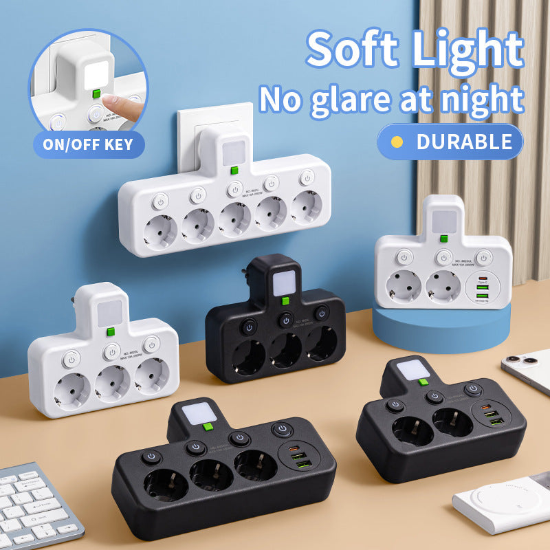 European Standard USB-C Power Socket Strip