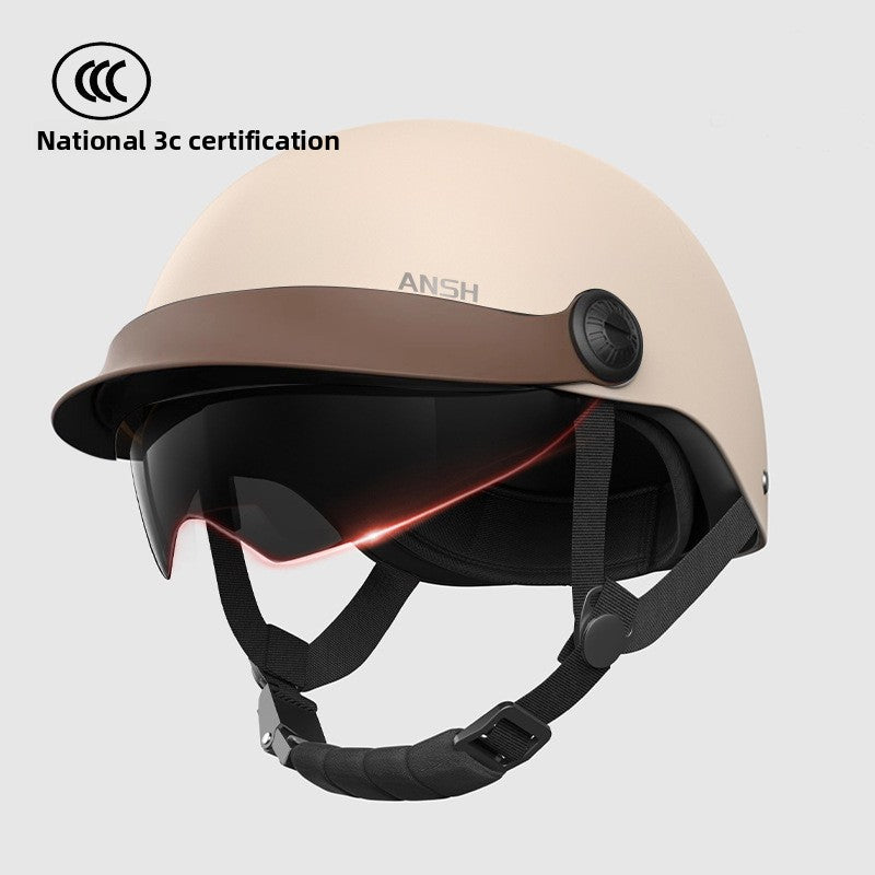 Retro Electric Motorcycle Helmet