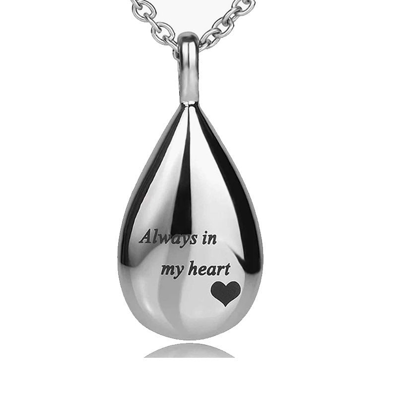 Urn Pendant for Ashes Stainless Steel Openable Perfume Bottle Necklace