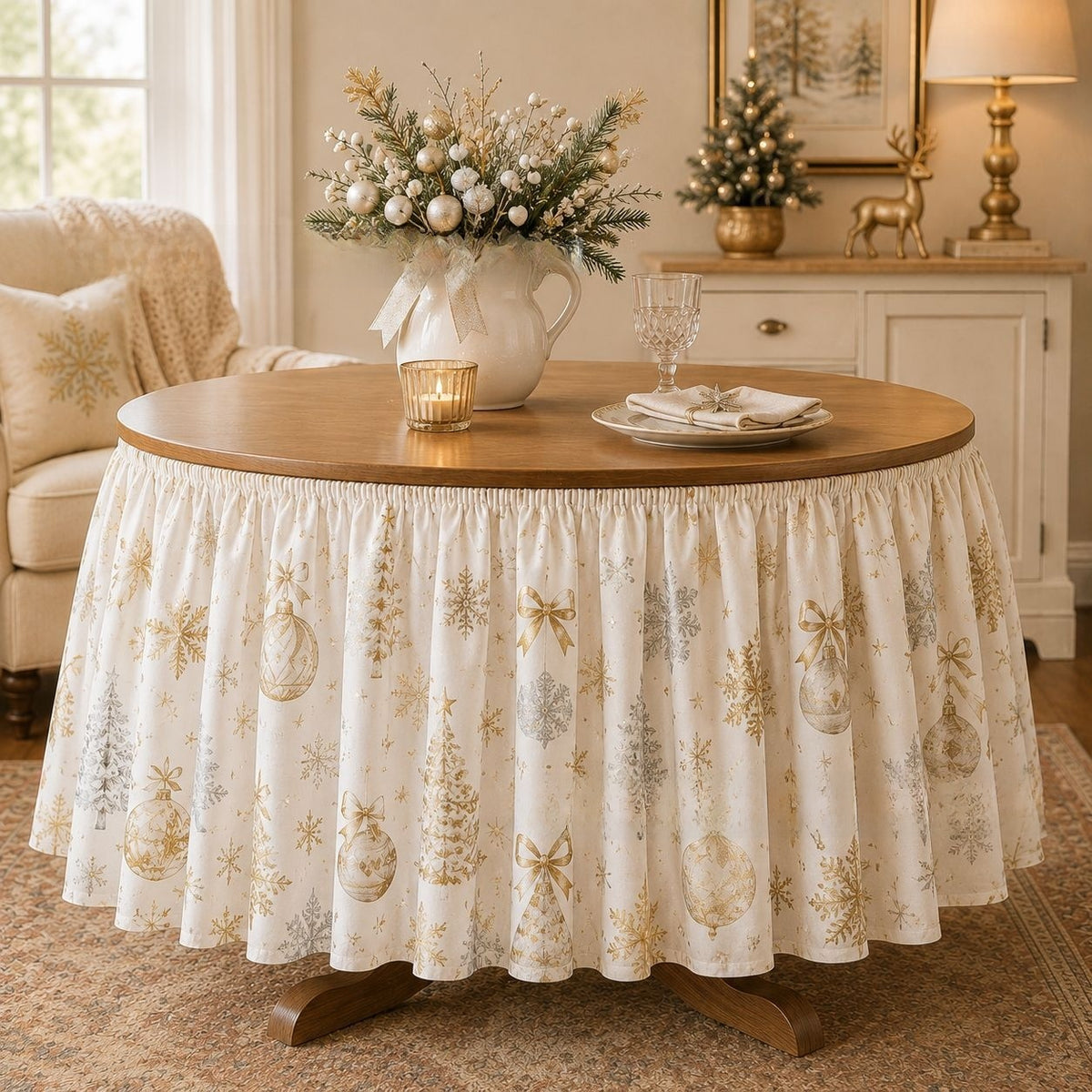 Christmas table skirt