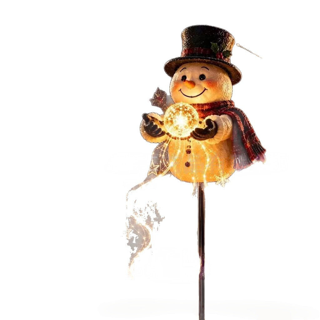 Snowman Magic Fountain Garden Light