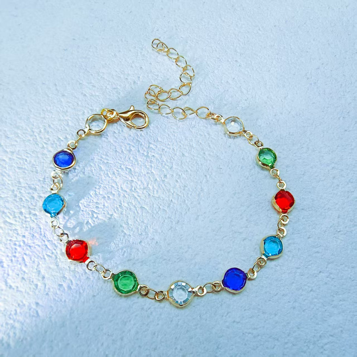 Colorful Heart Charm Beaded Bracelet