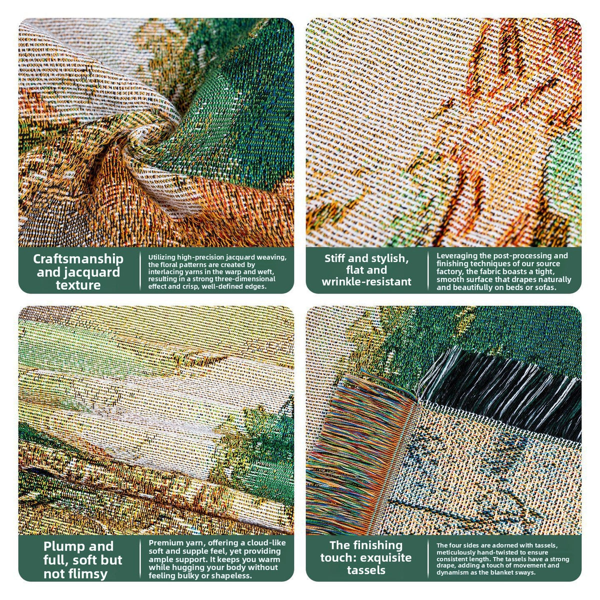 Custom Jacquard Tapestry Blanket