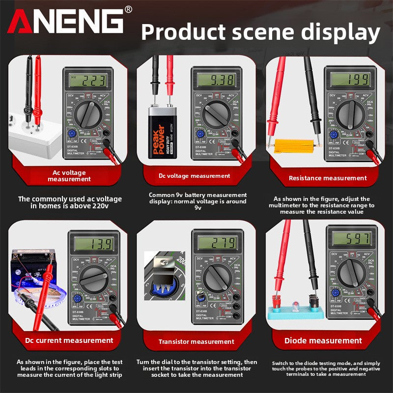ANENG Digital Multimeter 830B High Precision Electrical Tester