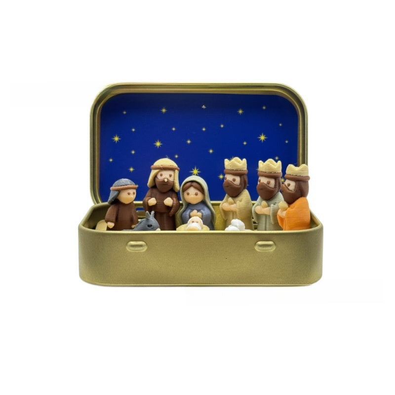 3D-printed Nativity scene set