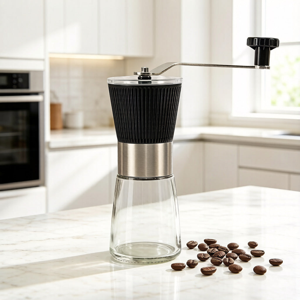 Manual Coffee Grinder Adjustable Hand Crank Mill