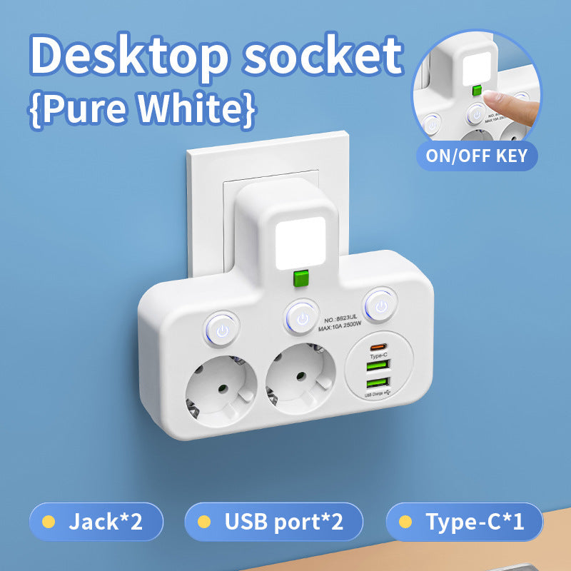 European Standard USB-C Power Socket Strip
