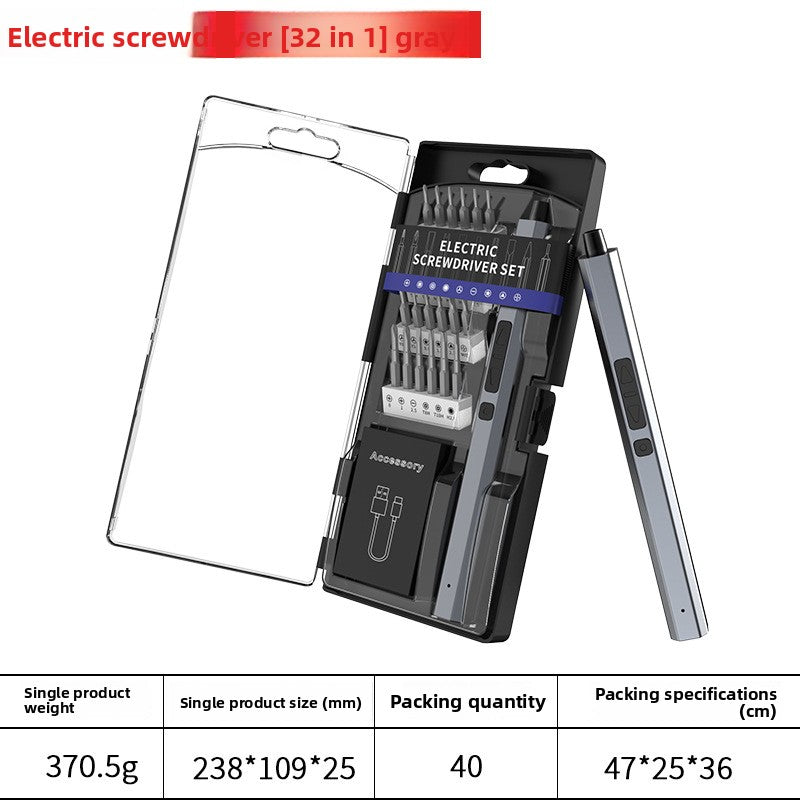 62-in-1 Precision Electric Screwdriver Set with Adjustable Torque and LED Light