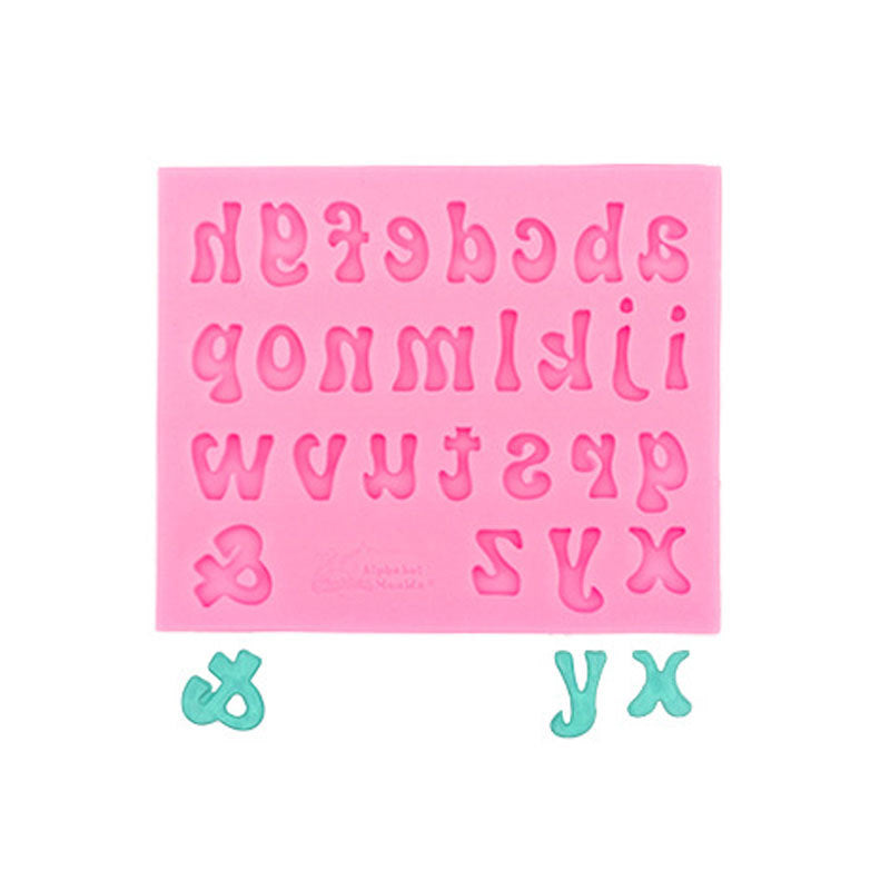 DIY Liquid Silicone Letter Number Mold for Baking Cake Chocolate Fondant Clay
