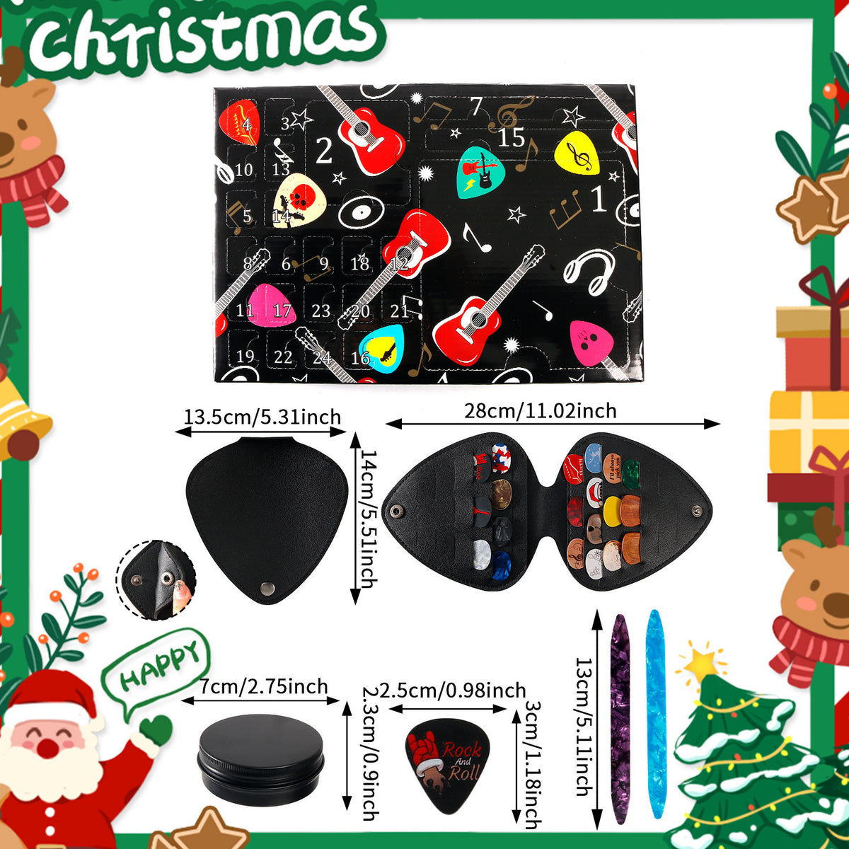 Guitar Picks Advent Calendar Set with Storage Pouch