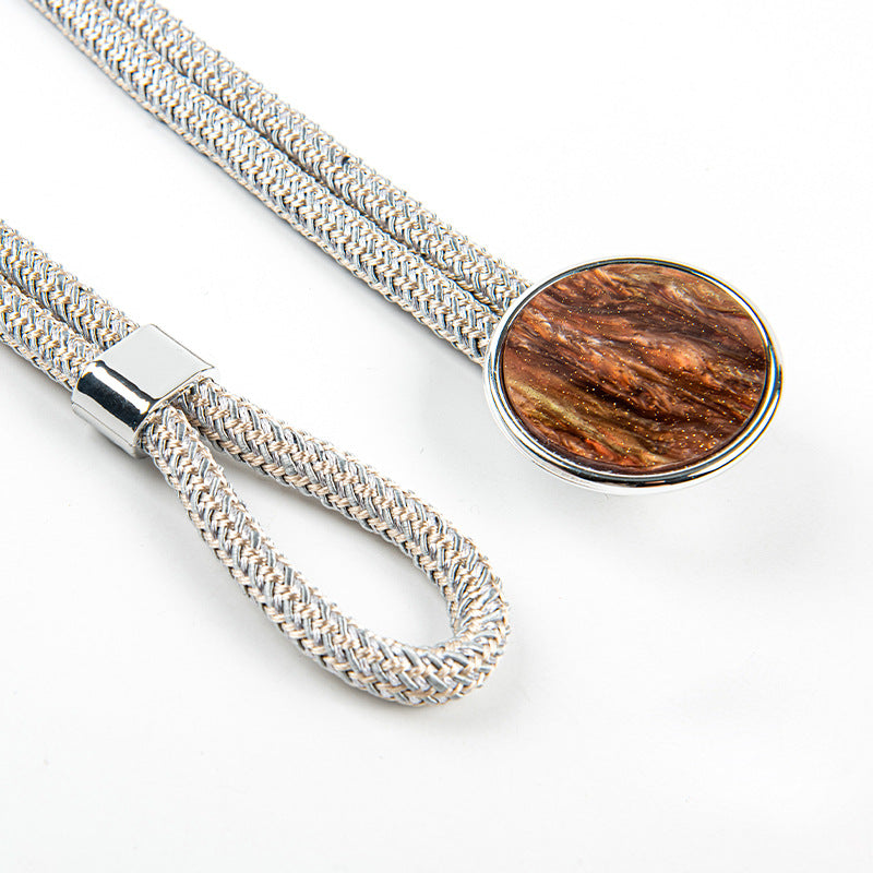 Curtain Tiebacks Mirrored Marble Pattern No-Drill Binding Straps