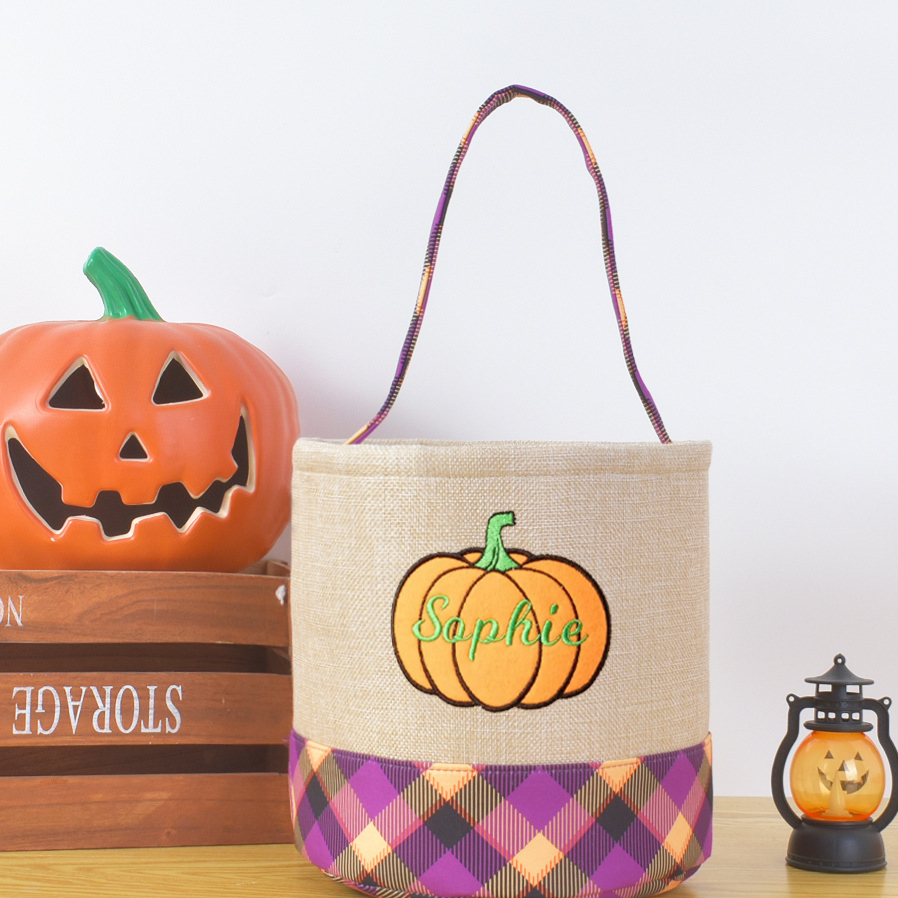 Halloween decorative storage basket with handle