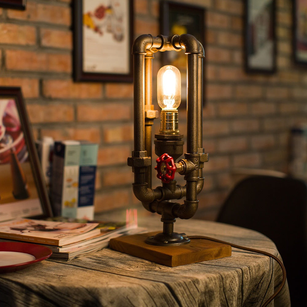 Industrial Vintage Table Lamp with Edison Bulb