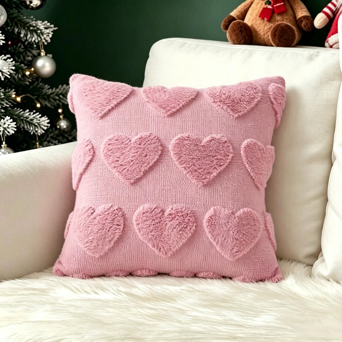 Christmas Themed Retro Cushion Cover