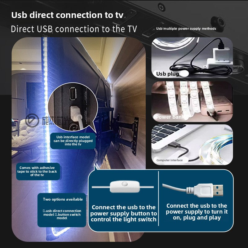 USB Powered Self-Adhesive LED TV Backlight Strip