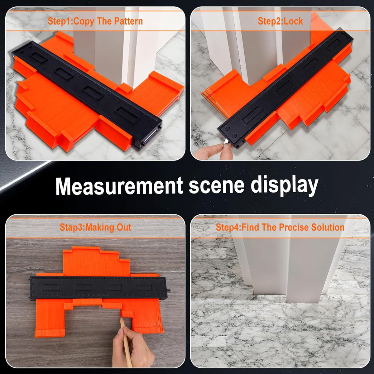 Curved Angle Measuring Tool for Woodworking