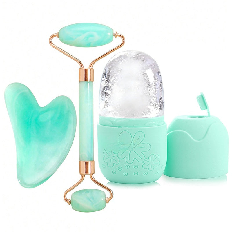 Resin roller scraper ice pack beauty set
