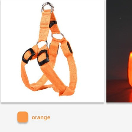 LED Light Up Dog Harness Fiber Optic for Small Medium Large Dogs