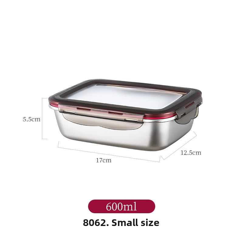 304 stainless steel food container with leak-proof lid