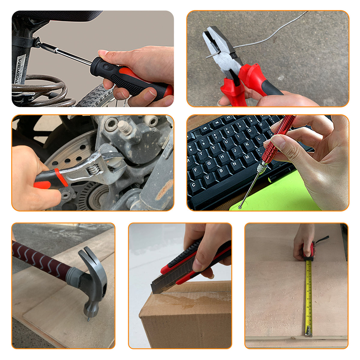 Hammer-Shaped Toolbox Household Repair Kit