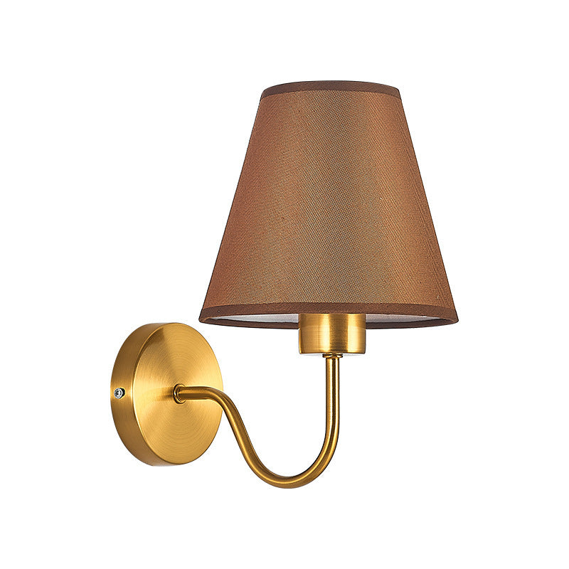Fabric Shade Bedroom Wall Lamp with E27 Socket