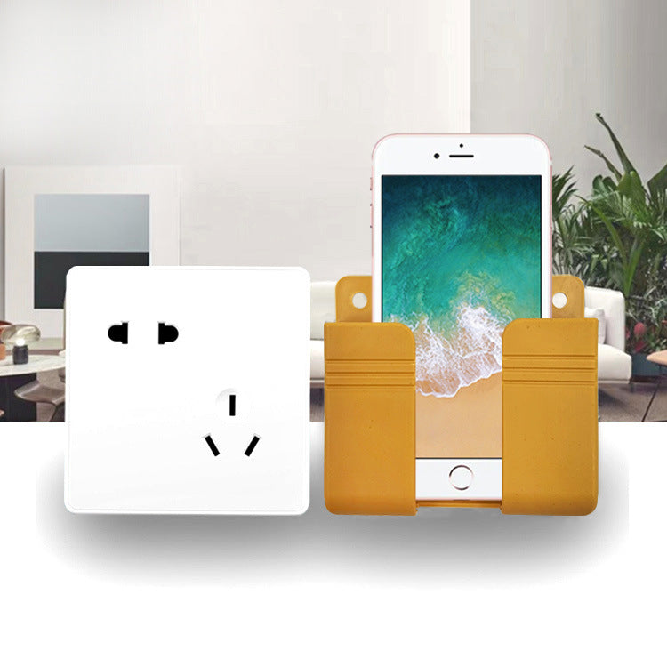 Wall-mounted adhesive no-drill phone holder