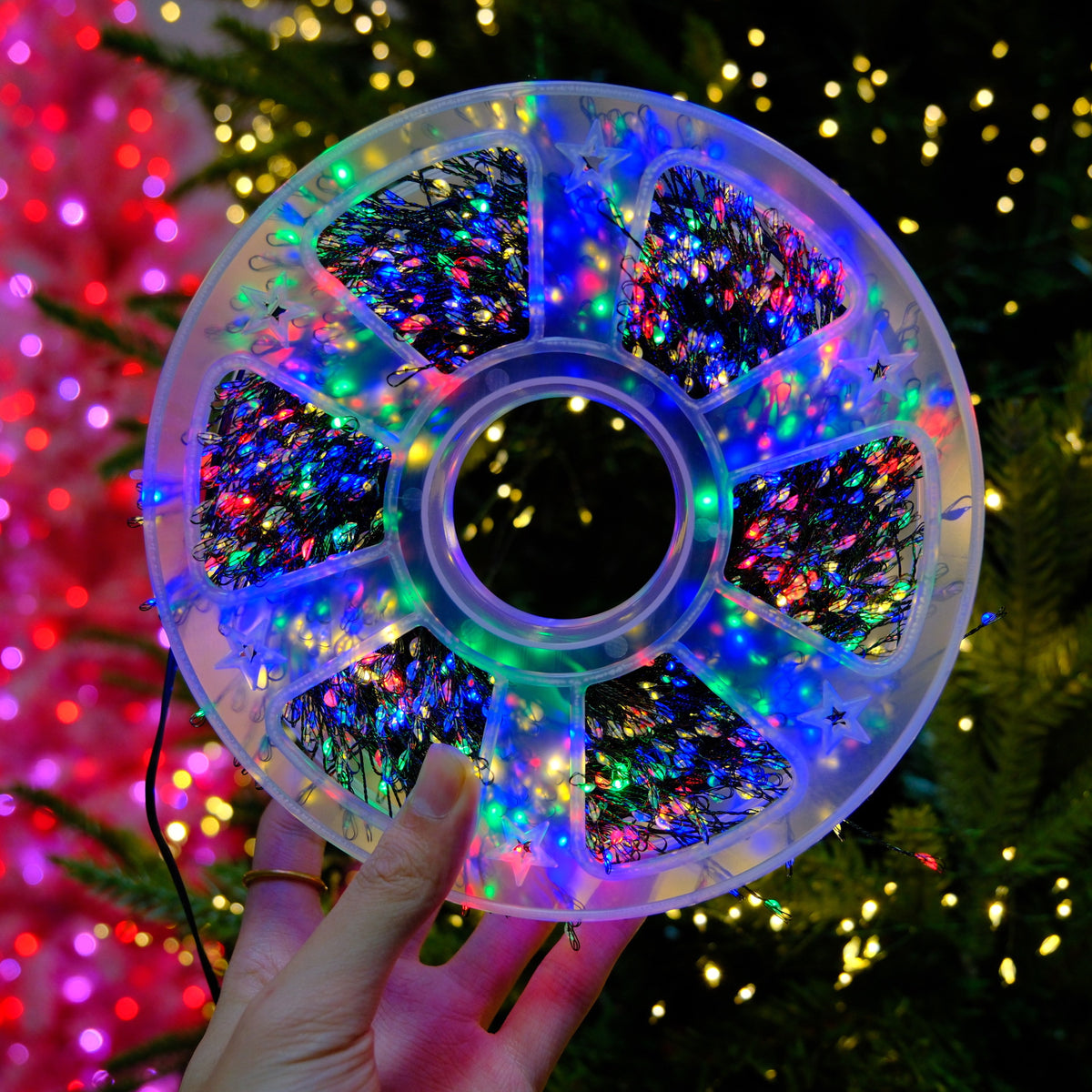 LED Christmas green string firecracker lights
