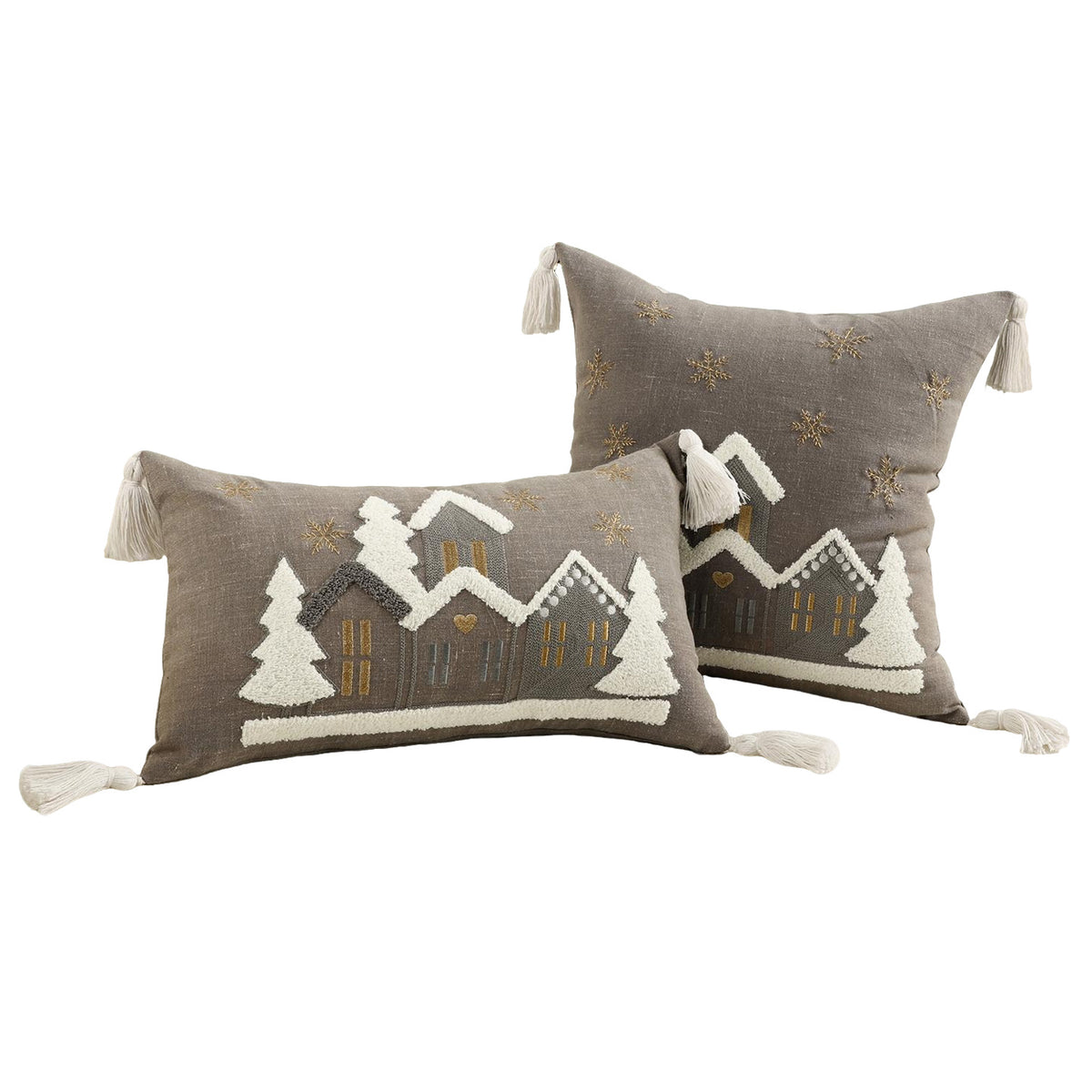 Christmas Embroidered Cushion Cover