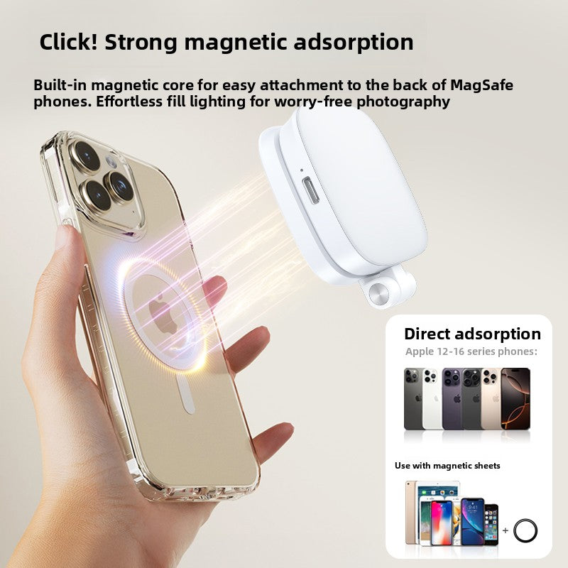 Portable Magnetic Phone Fill Light Mirror