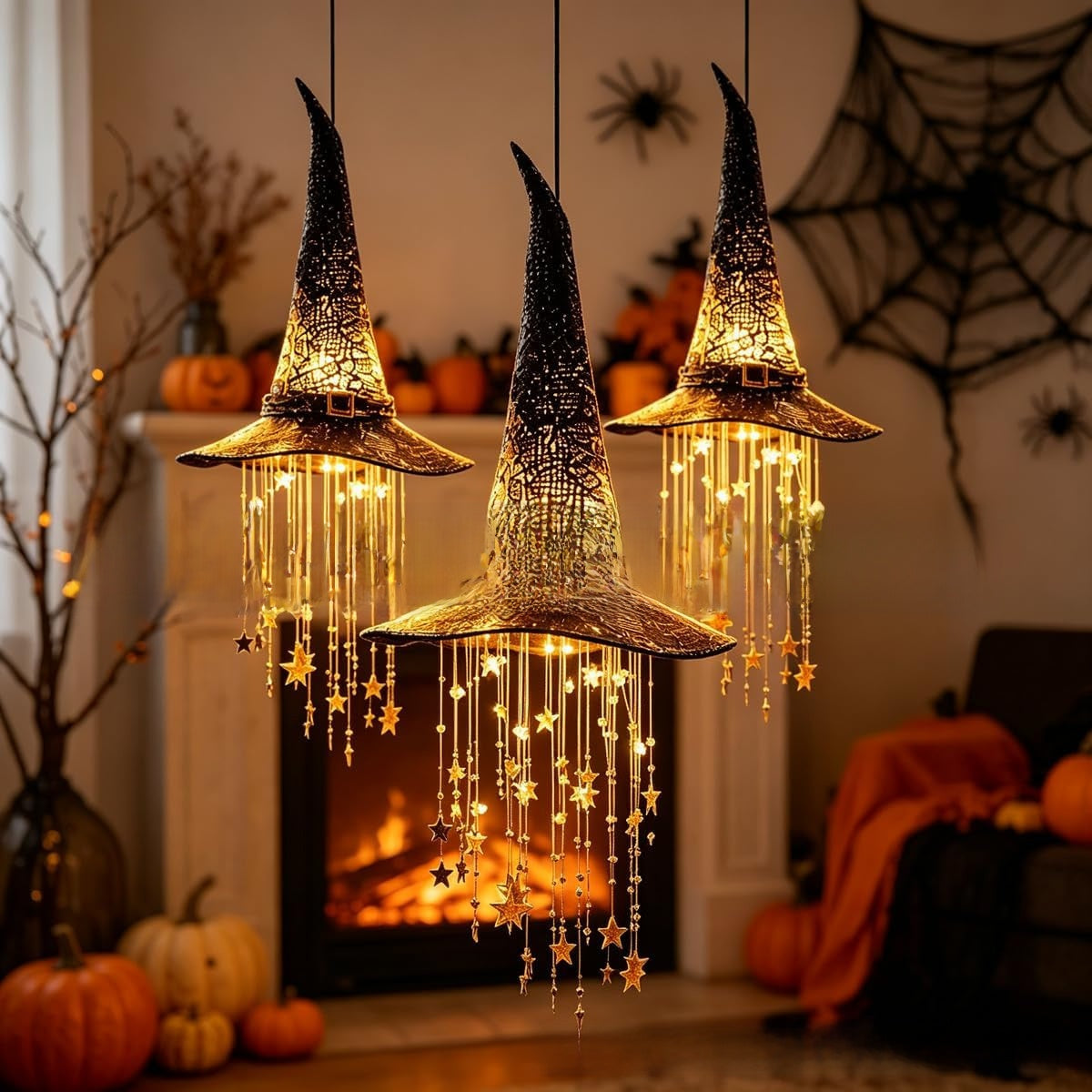 Luminous Christmas Hat Wind Chime Light for Indoor and Outdoor Holiday Decoration
