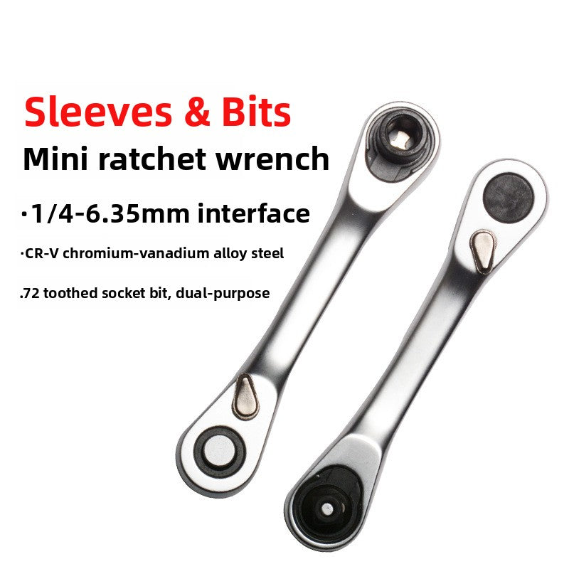 Dual Head Ratchet Wrench with Socket