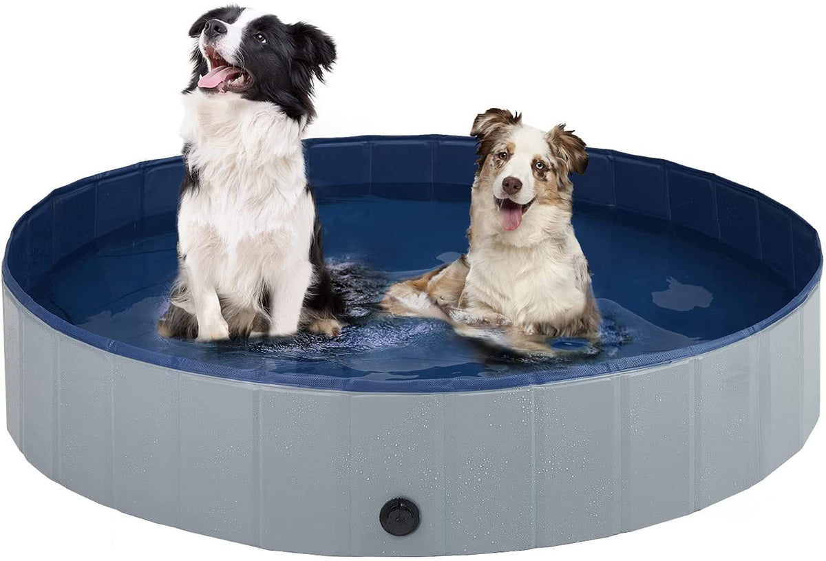 Foldable Inflatable Pet Bathing Pool with Safety Fence