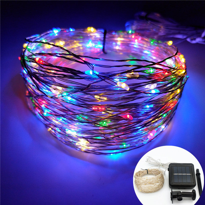 Solar Powered Copper Wire LED String Lights