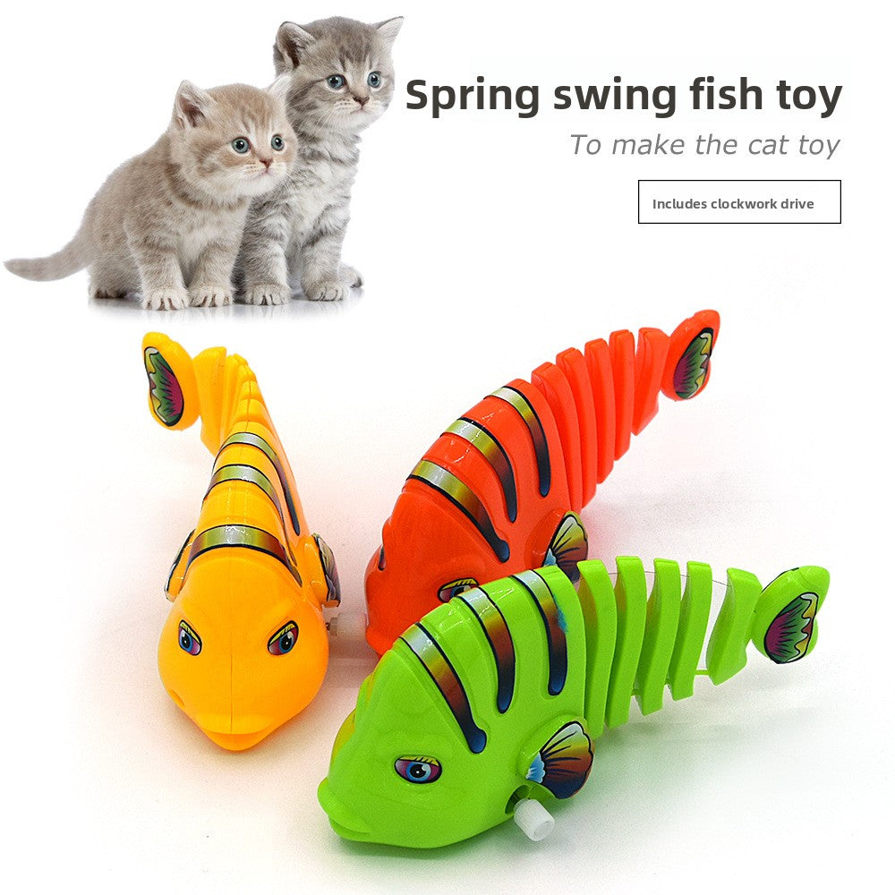 Spring Swing Fish Cat Toy