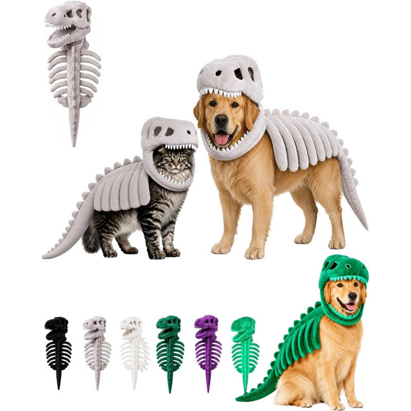 Dinosaur Skeleton Plush Pet Costume