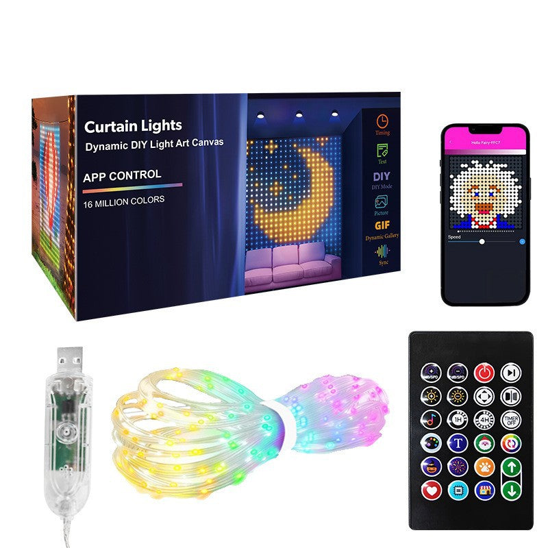 Smart RGB Colorful Graffiti Curtain Lights