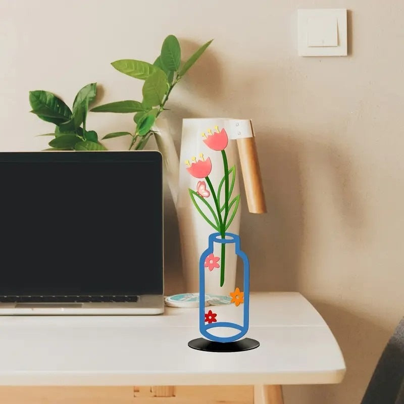 Creative 2D Flat Flower Wall Decor