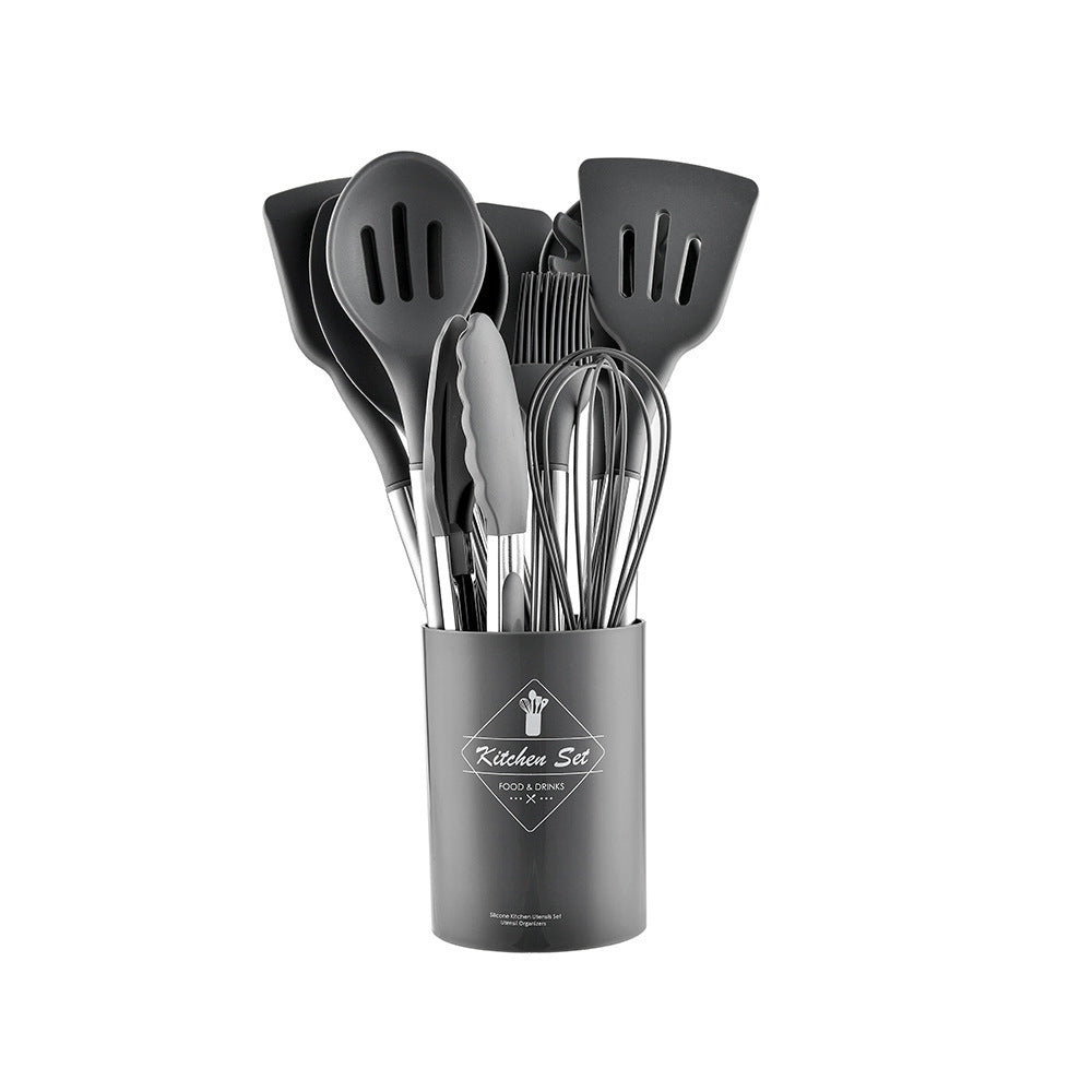 Stainless Steel Handle Silicone Cooking Tool Set